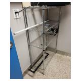 Metal Wire Storage Shelf Unit with Four Adjustable Shelves