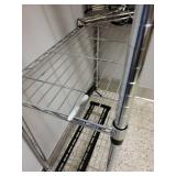 Metal Wire Storage Shelf Unit with Four Adjustable Shelves