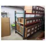 Three Metal Warehouse Storage Shelving Unit with Wood Shelves