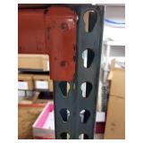 Three Metal Warehouse Storage Shelving Unit with Wood Shelves