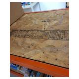 Three Metal Warehouse Storage Shelving Unit with Wood Shelves