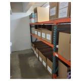 Three Metal Warehouse Storage Shelving Unit with Wood Shelves
