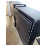 Black 3-Drawer Lateral Filing Cabinet with Lock