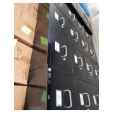 Upper Level - Set of 5 Black Metal 4-Drawer Filing Cabinets