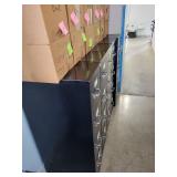 Upper Level - Set of 5 Black Metal 4-Drawer Filing Cabinets