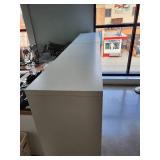 Pair of White 3-Section Office Storage Shelving Unit