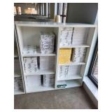 Pair of White 3-Section Office Storage Shelving Unit