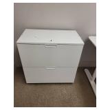 White 2-Drawer Lateral File Cabinet with Combination Lock