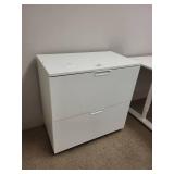 White 2-Drawer Lateral File Cabinet with Combination Lock