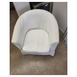 White Upholstered Club Chair
