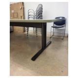 Large Rectangular Office Table with Metal Legs