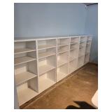 Set of 3 White Bookshelves with Adjustable Shelves