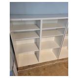 Set of 3 White Bookshelves with Adjustable Shelves