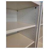 Set of 3 White Bookshelves with Adjustable Shelves