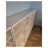 Set of 3 White Bookshelves with Adjustable Shelves