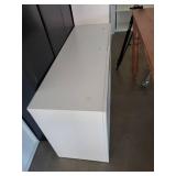 White Storage Cabinet with Double Doors and Adjustable Shelves