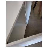 White Storage Cabinet with Double Doors and Adjustable Shelves