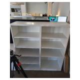 White Double-Sided 6-Shelf Bookcase