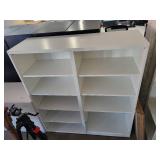 White Double-Sided 6-Shelf Bookcase
