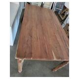 Wooden Dining Table with Turned Legs