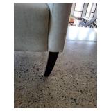 Tufted Beige Loveseat Sofa with Throw Pillows