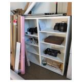 White Bookshelf with Adjustable Shelves