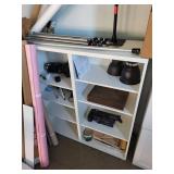 White Bookshelf with Adjustable Shelves