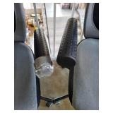 Pair of Black Mesh Office Chairs with Armrests