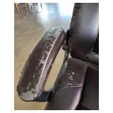 Used Brown Faux Leather Office Chair with Adjustable Armrests