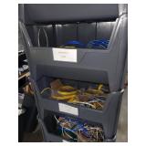 Tall Stackable Plastic Storage Bin Tower with Labels