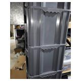 Tall Stackable Plastic Storage Bin Tower with Labels