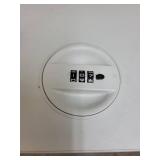 White Office Storage Cabinet with Shelves and Locking Drawers