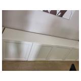 White Office Storage Cabinet with 4 Doors and Adjustable Shelves