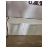 White Office Storage Cabinet with 4 Doors and Adjustable Shelves