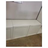 White Office Storage Cabinet with 4 Doors and Adjustable Shelves