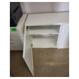 White Office Storage Cabinet with 4 Doors and Adjustable Shelves