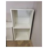 White Two-Shelf Bookcase
