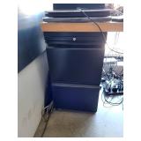 2 Black Metal 2-Drawer Locking File Cabinet