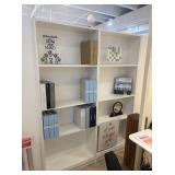 Set of 2 White Bookshelves