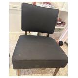 Pair of Modern Black Upholstered Accent Chairs