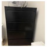 Black 4-Drawer Metal Filing Cabinet