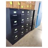Black Metal 4-Drawer Filing Cabinets ** Total number TBD **