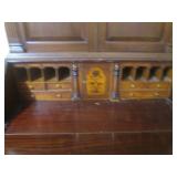 (LRF) Vintage Wood Secretary Desk w...