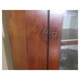 (LRB) Vintage Wood Corner Cabinet w...