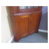 (LRB) Vintage Wood Corner Cabinet w...