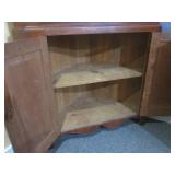 (LRB) Vintage Wood Corner Cabinet w...