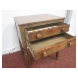 (LRB) Vintage Wood 2-Drawer Table -...