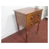 (LRB) Vintage Wood 2-Drawer Table -...