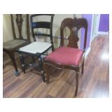 (LRF) 3 Vintage Wood Chairs...