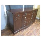 (LRF) Vintage Wood Buffet with 6-Dr...
